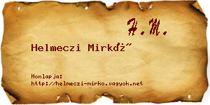 Helmeczi Mirkó névjegykártya